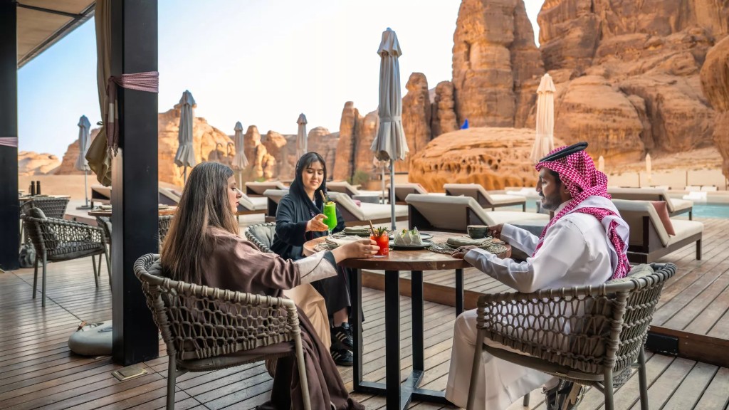 Ashar resort deck in AlUla